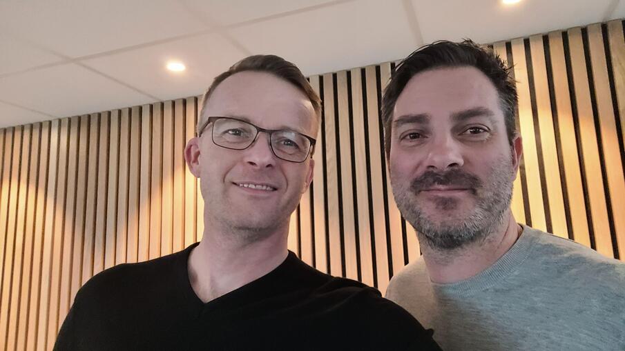 Daglig leder Anders Jelstad (til venstre) og prosjektleder Rune Eliseussen i EcoNordland. 